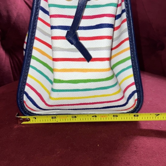 Dooney & Bourke Watercolor Stripe  navy blue and multi color tote - Picture 13 of 14